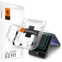 Spigen GLAS.tR EZ Fit, Samsung, Galaxy Z Flip 6, Naarmuuntumisenkestävä, Läpinäkyvä, 2 kpl
