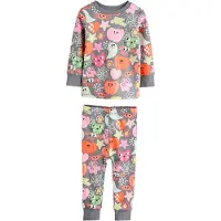 Next Yöpuku 'Halloween Snuggle' mudanvärinen / tummanoranssi / vaalea pinkki / valkoinen