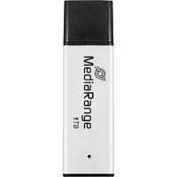 MediaRange MR1905-1, 1 TB, USB A-tyyppi, 3.2 Gen 1 (3.1 Gen 1), 400 MB/s, Suojus, Musta, Hopea