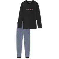 Schiesser Girls Pyjama Long - Black - 152