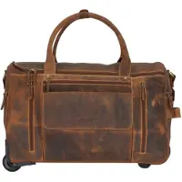Greenburry Vintage 2-pyöräinen Matkakassi Nahka 32 cm Ruskea