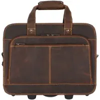 Greenburry Vintage 2-pyöräinen Business-vetolaukku 33 cm Kannettavan tietokoneen taskun syvyys Ruskea