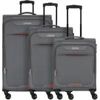 American Tourister Street Roll 4-pyöräinen Matkalaukkusetti 3-osainen Laajennettava Harmaa
