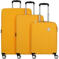 American Tourister Summer Square 4-pyöräinen Matkalaukkusetti 3-osainen Laajennettava Keltainen