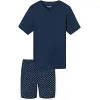 Schiesser Pyjama Short - Navy - XXXXL