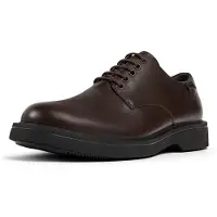 Camper for man. K100998-002 Norman brown leather shoes (45), Flat, Laces, Casual