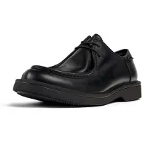 Camper for man. K100999-001 Norman leather shoes black (46), Flat, Laces, Casual