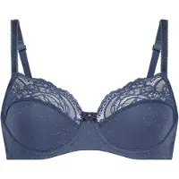 Hunkemoller Sophie Non-Padded Underwired Bra - Blue - 75 C