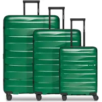 Bergpfeil Travel 4-pyöräinen Matkalaukkusetti 3-osainen Laajennettava Vihreä