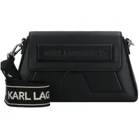 Karl Lagerfeld Ikon Crossbody-laukku Nahka 25 cm Musta