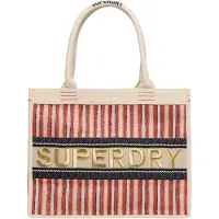 Superdry for woman. W9110411A Red Luxe tote bag (OSFA), Casual, Jute
