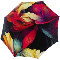 Doppler Elegance Boheme Pitkävartinen sateenvarjo 90 cm Musta