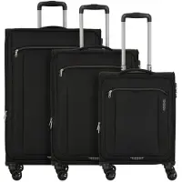 American Tourister Avantour 4-pyöräinen Matkalaukkusetti 3-osainen Laajennettava Musta