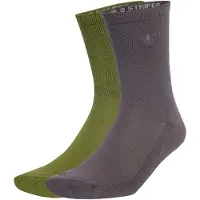 Adidas Sukat 'Two-toned Crew 2 Pairs' basaltinharmaa / vihreä