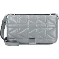 Karl Lagerfeld Weave Crossbody-laukku Nahka 27 cm Harmaa