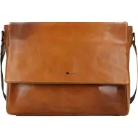 Green Burry Newport Lähettilaukku Nahka 35 cm Ruskea