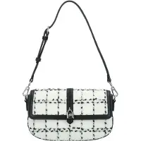Karl Lagerfeld Autograph Crossbody-laukku Nahka 26 cm Valkoinen