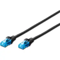 Digitus CAT 5E U-UTP PATCH CORD, PVC AWG 26/7, LENGTH 3 M, COLOR BLACK (DK-1512-030/BL)