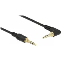 DeLOCK - Äänikaapeli - stereo mini-jack uros suora ja stereo mini-jack uros kulmikas - 2 m - musta
