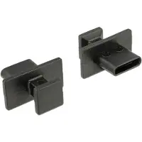 DeLOCK – Dust Cover for USB Type-C female with big grip 10 pieces black (64015)