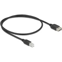 DeLOCK 81529, 0,5 m, USB B, USB A, USB 2.0, 0,48 Gbit/s, Musta