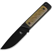 Kizer Cutlery Smolt K1063A4, Black D2, Black G10/PEI Inlay fixed knife, Jonathan Styles design
