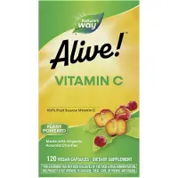 Nature'S Way , Alive!, Vitamiini C, 120 kasvissyöjäpilleriä (125 mg per pilleri)