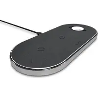 EPICO langaton latausalusta 3in1 black PU leather - spacegrey