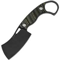 Kizer Cutlery Little Rhino 1065A3, Black D2, Olive Green/Black G10 fixed knife, Kapuscinski Giedymin design
