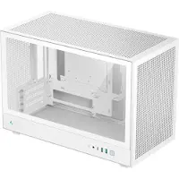 DeepCool CH260 WH, Micro Tower, PC, Valkoinen, mikro ATX, Mini-ATX, Mini-ITX, Akryylinitriilibutadieenistyreeni (ABS), SPCC, Karkaistu lasi, Pelaamine (R-CH260-WHNGM0-G-1)