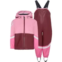 Didriksons Waterman Kids 12 Rain Sets Anemon Red Anemon Red-80 cm Rain Punainen 80 cm Pojat, Tytöt