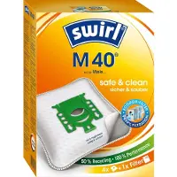 Swirl – Staubsaugerbeutel M40 EcoPor (4 Beutel, 1 Abluftfilter) (179374)