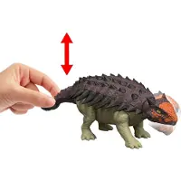 Mattel Jurassic World WILD ROAR Ankylosaurus, 4 vuosi/vuosia, Ruskea, Vihreä, Muovi