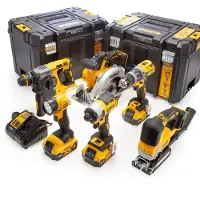 DeWalt Työkalusarja DCK690P3T-QW (DCD796+DCF887+DCS565+DCS334+DCH273+DCL040); 18V; 3x5,0 Ah akku