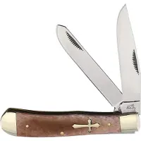 Frost Cutlery Trapper Brown Smooth Bone