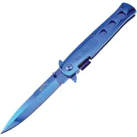 Frost Cutlery Stiletto Linerlock A/O Blue