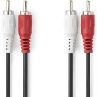Nedis Cable CAGL24200BK15 audio cable 1.5 m 2 x RCA Black