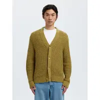 Selected Slhdereck Ls Knit Struc Relaxed Cardigan - Khaki green - L