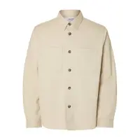 Selected Slhtravis Twill Overshirt Ls Noos - Cream - S