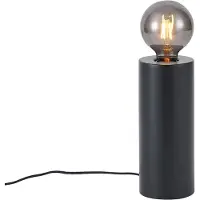 QAZQA Moderni pöytävalaisin musta 24cm - Cylinder
