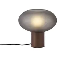 QAZQA Design-pöytävalaisin pronssi mattaharmaalla lasilla - Umbrella