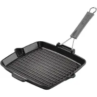 Staub Valurautagrillipannu 24 x 24 cm, musta