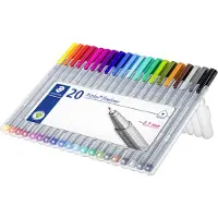 Staedtler Fineliner Triplus -kuitukärkikynä 0,3mm, 20 eri väriä