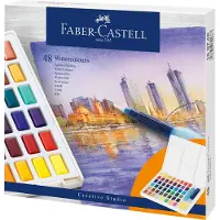 Faber-Castell akvarellivärit CS kuutiot 48 väriä FABER CASTLE