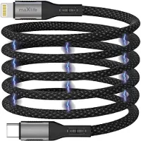 MaXlife MXUC-11 magneettinen USB-C / Lightning-kaapeli - 1m, 27W - musta