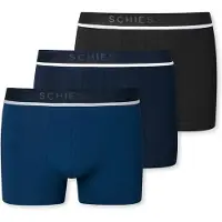 Schiesser 3-Pack Shorts With Woven Elastic Waistband, Multi-Colored - 95/5 - Multi/patterned - XXL