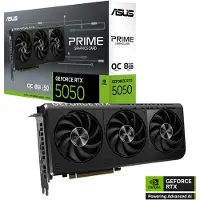 Asus Prime -RTX5050-O8G, GeForce RTX 5050, 8 GB, GDDR6, 128 bittiä, 7680 x 4320 pikseliä, PCI Express 5.0