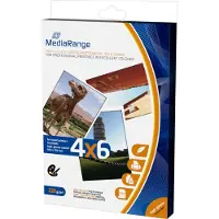 MediaRange MRINK104, Korkea kiilto, 220 g/m², Mustesuihku, Valkoinen, 50 arkkia, 100 mm