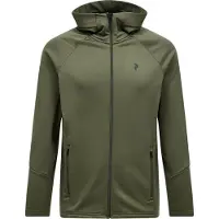Peak Performance Men's Rider Essentials Zip Hood Pine Needle/Pine Needle Välikerrospuserot XL