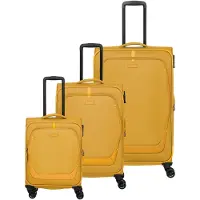 Travelite Umbria 4-pyöräinen Matkalaukkusetti 3-osainen Laajennettava Keltainen